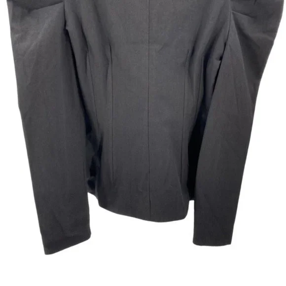 Tuckernuck NEW Black Calla Structured Puff Sleeve Button Blouse Size XL - Picture 9 of 11